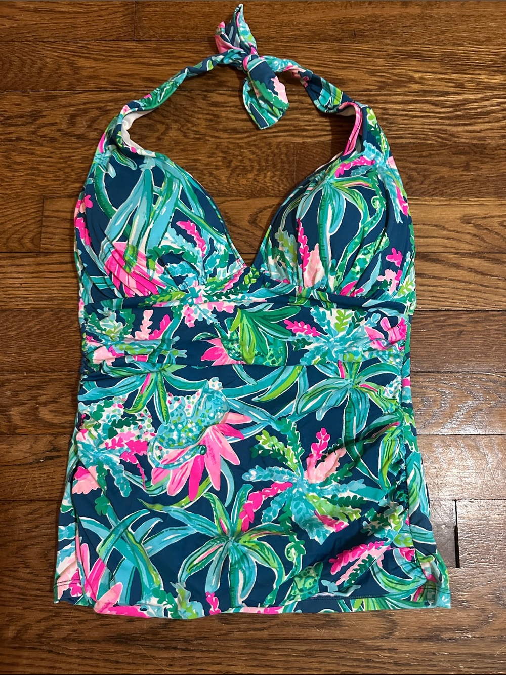 Lilly Pulitzer macow blue sweet escape Halter swim top